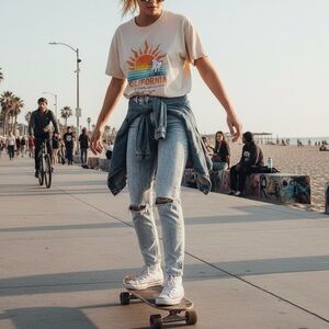 Abercrombie & Fitch Simone High Rise Slim Jeans in Acid Wash